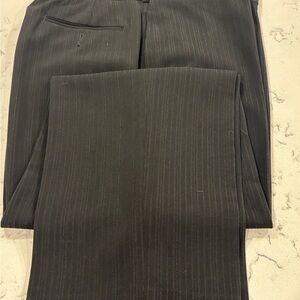 Sophisticated Black Pinstripe Men's Suit Trousers